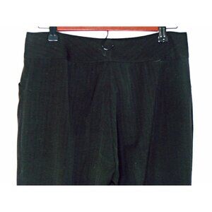 Max Studio Womens Black on Black Pin Striped Career Dress Pants Pockets Size 6